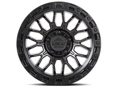 Lock Off-Road Combat Matte Black with Matte Black Ring 6-Lug Wheel; 20x9; 0mm Offset (04-15 Titan)