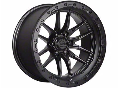 Lock Off-Road Krawler Matte Black with Matte Black Ring 6-Lug Wheel; 20x10; -18mm Offset (04-15 Titan)