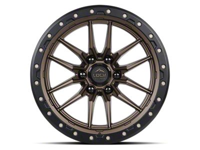 Lock Off-Road Krawler Matte Bronze with Matte Black Ring 6-Lug Wheel; 18x9; -12mm Offset (04-15 Titan)