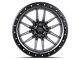 Lock Off-Road Krawler Matte Grey with Matte Black Ring 6-Lug Wheel; 18x9; 1mm Offset (04-15 Titan)