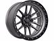 Lock Off-Road Krawler Matte Grey with Matte Black Ring 6-Lug Wheel; 20x9; 0mm Offset (04-15 Titan)