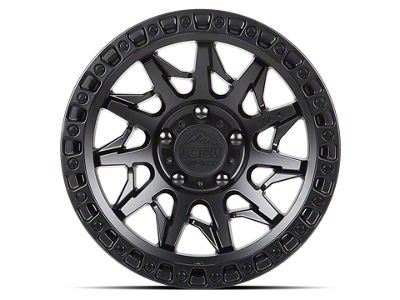 Lock Off-Road Lunatic Matte Black with Matte Black Ring 6-Lug Wheel; 18x9; 1mm Offset (04-15 Titan)