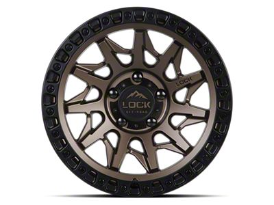 Lock Off-Road Lunatic Matte Bronze with Matte Black Ring 6-Lug Wheel; 18x9; -12mm Offset (04-15 Titan)