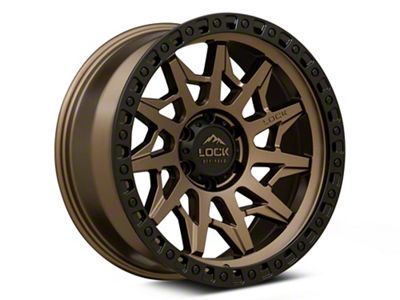 Lock Off-Road Lunatic Matte Bronze with Matte Black Ring 6-Lug Wheel; 20x9; 0mm Offset (04-15 Titan)