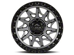 Lock Off-Road Lunatic Matte Grey with Matte Black Ring 6-Lug Wheel; 18x9; -12mm Offset (04-15 Titan)