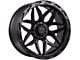 Lock Off-Road Matrix Matte Black with Matte Black Ring 6-Lug Wheel; 20x10; -18mm Offset (04-15 Titan)