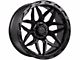 Lock Off-Road Matrix Matte Black with Matte Black Ring 6-Lug Wheel; 22x10; -18mm Offset (04-15 Titan)