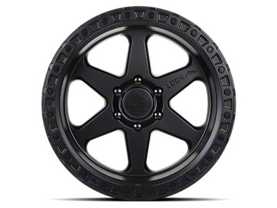 Lock Off-Road Olympus Matte Black with Matte Black Ring 6-Lug Wheel; 18x9; 1mm Offset (04-15 Titan)