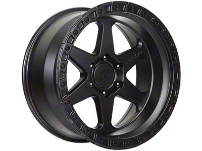 Lock Off-Road Olympus Matte Black with Matte Black Ring 6-Lug Wheel; 20x9; 0mm Offset (04-15 Titan)