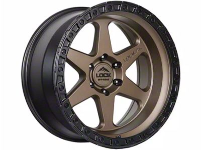 Lock Off-Road Olympus Matte Desert Bronze with Matte Black Ring 6-Lug Wheel; 20x10; -24mm Offset (04-15 Titan)