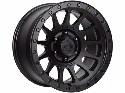 Lock Off-Road Yosemite Matte Black with Matte Black Ring 6-Lug Wheel; 20x10; -18mm Offset (04-15 Titan)