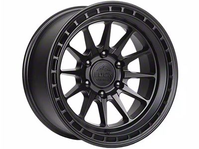 Lock Off-Road Baja Matte Black with Matte Black Ring 6-Lug Wheel; 17x9; 0mm Offset (05-15 Tacoma)