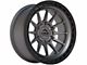 Lock Off-Road Baja Matte Grey with Matte Black Ring 6-Lug Wheel; 17x9; 0mm Offset (05-15 Tacoma)