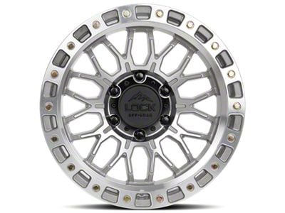 Lock Off-Road Combat Machining with Clear Coat 6-Lug Wheel; 17x9; 1mm Offset (05-15 Tacoma)