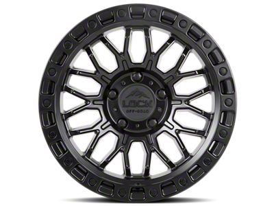 Lock Off-Road Combat Matte Black with Matte Black Ring 6-Lug Wheel; 17x9; 1mm Offset (05-15 Tacoma)