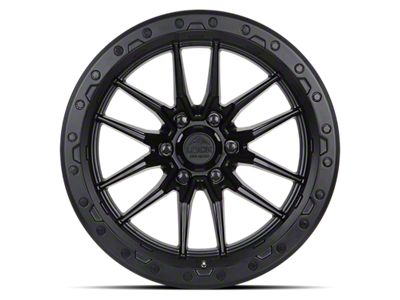 Lock Off-Road Krawler Matte Black with Matte Black Ring 6-Lug Wheel; 18x9; -12mm Offset (05-15 Tacoma)