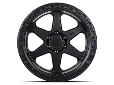 Lock Off-Road Olympus Matte Black with Matte Black Ring 6-Lug Wheel; 18x9; -12mm Offset (05-15 Tacoma)