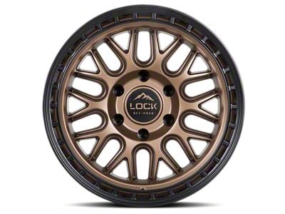 Lock Off-Road Onyx Matte Bronze with Matte Black Ring 6-Lug Wheel; 17x9; -12mm Offset (05-15 Tacoma)