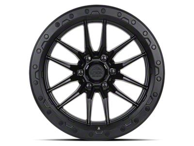 Lock Off-Road Krawler Matte Black with Matte Black Ring 6-Lug Wheel; 18x9; -12mm Offset (10-24 4Runner)