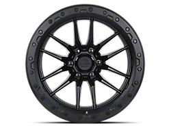 Lock Off-Road Krawler Matte Black with Matte Black Ring 6-Lug Wheel; 18x9; 1mm Offset (10-24 4Runner)