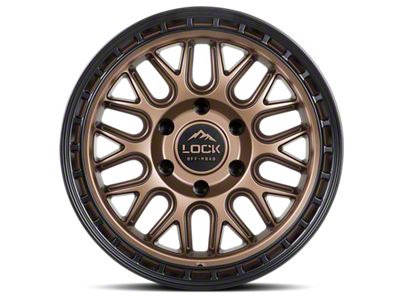 Lock Off-Road Onyx Matte Bronze with Matte Black Ring 6-Lug Wheel; 17x9; -12mm Offset (10-24 4Runner)