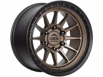 Lock Off-Road Baja Matte Desert Bronze with Matte Black Ring 6-Lug Wheel; 17x9; 0mm Offset (10-24 4Runner)