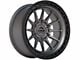 Lock Off-Road Baja Matte Grey with Matte Black Ring 6-Lug Wheel; 17x9; 0mm Offset (10-24 4Runner)