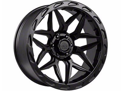 Lock Off-Road Matrix Matte Black with Matte Black Ring 6-Lug Wheel; 17x9; -12mm Offset (10-24 4Runner)