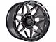 Lock Off-Road Matrix Matte Grey with Matte Black Ring 6-Lug Wheel; 17x9; -12mm Offset (10-24 4Runner)