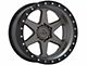 Lock Off-Road Olympus Matte Grey with Matte Black Ring 6-Lug Wheel; 17x9; -12mm Offset (10-24 4Runner)