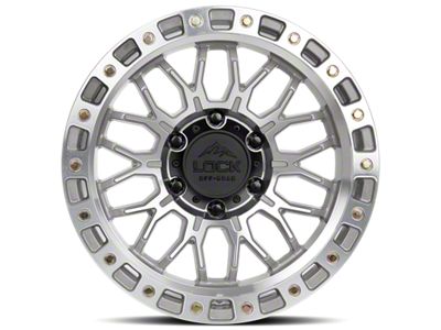 Lock Off-Road Combat Machining with Clear Coat 6-Lug Wheel; 20x9; 0mm Offset (2024 Tacoma)