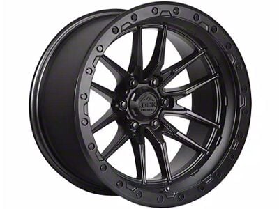 Lock Off-Road Krawler Matte Black with Matte Black Ring 6-Lug Wheel; 17x9; -12mm Offset (03-09 4Runner)