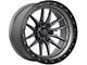 Lock Off-Road Krawler Matte Grey with Matte Black Ring 6-Lug Wheel; 20x9; 0mm Offset (03-09 4Runner)