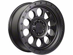 Lock Off-Road 50Cal Matte Black with Matte Black Ring 6-Lug Wheel; 17x9; -12mm Offset (21-24 Bronco, Excluding Raptor)