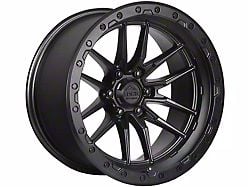 Lock Off-Road Krawler Matte Black with Matte Black Ring 6-Lug Wheel; 17x9; -12mm Offset (21-24 Bronco, Excluding Raptor)