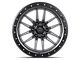 Lock Off-Road Krawler Matte Grey with Matte Black Ring 6-Lug Wheel; 17x9; 1mm Offset (21-24 Bronco, Excluding Raptor)