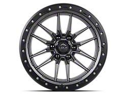 Lock Off-Road Krawler Matte Grey with Matte Black Ring 6-Lug Wheel; 17x9; -12mm Offset (21-24 Bronco, Excluding Raptor)