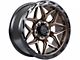 Lock Off-Road Matrix Matte Bronze with Matte Black Ring 6-Lug Wheel; 20x9; 0mm Offset (21-24 Bronco, Excluding Raptor)