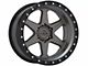 Lock Off-Road Olympus Matte Grey with Matte Black Ring 6-Lug Wheel; 17x9; -12mm Offset (21-24 Bronco, Excluding Raptor)