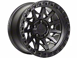 Lock Off-Road Lunatic Matte Black with Matte Black Ring Wheel; 17x9 (20-24 Jeep Gladiator JT)