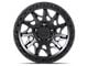 Lock Off-Road Lunatic Matte Black with Matte Black Ring Wheel; 20x10 (20-24 Jeep Gladiator JT)