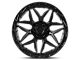 Lock Off-Road Matrix Matte Black with Matte Black Ring Wheel; 20x10 (20-24 Jeep Gladiator JT)