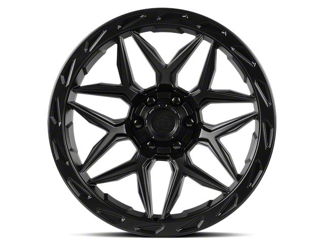 Lock Off-Road Matrix Matte Black with Matte Black Ring Wheel; 20x9 (20-24 Jeep Gladiator JT)