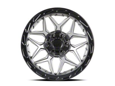 Lock Off-Road Matrix Matte Grey with Matte Black Ring Wheel; 20x10 (20-24 Jeep Gladiator JT)