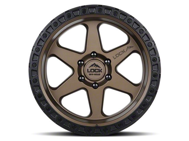 Lock Off-Road Olympus Matte Desert Bronze with Matte Black Ring Wheel; 18x9 (20-24 Jeep Gladiator JT)