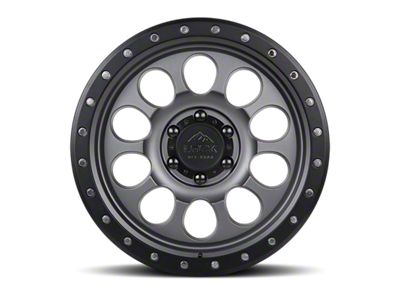 Lock Off-Road 50Cal Matte Grey with Matte Black Ring Wheel; 20x9; 0mm Offset (22-24 Jeep Grand Cherokee WL)