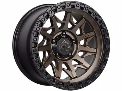 Lock Off-Road Lunatic Matte Bronze with Matte Black Ring Wheel; 17x9; 1mm Offset (99-04 Jeep Grand Cherokee WJ)