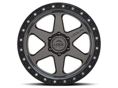 Lock Off-Road Olympus Matte Grey with Matte Black Ring Wheel; 20x10; -18mm Offset (22-24 Jeep Grand Cherokee WL)