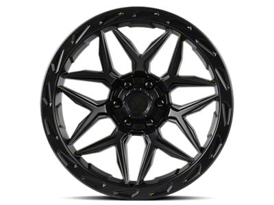 Lock Off-Road Matrix Matte Black with Matte Black Ring Wheel; 22x10; -18mm Offset (99-04 Jeep Grand Cherokee WJ)