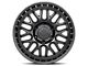 Lock Off-Road Onyx Matte Black with Matte Black Ring Wheel; 17x9 (99-04 Jeep Grand Cherokee WJ)